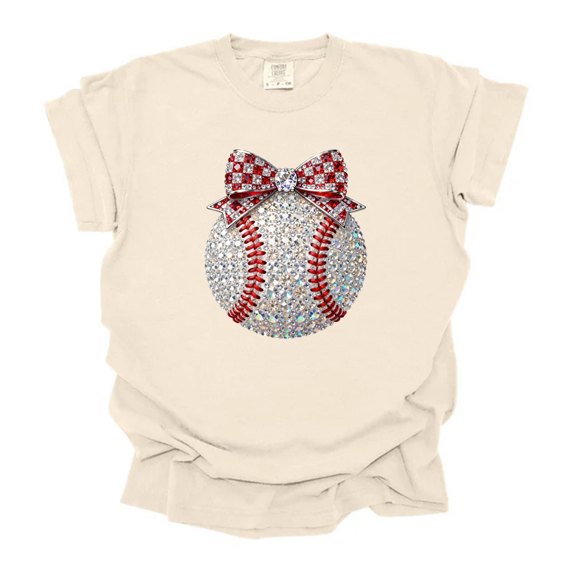 Rhinestone Baseball With Bow