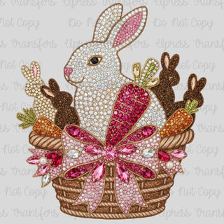 Rhinestone Bunny Basket