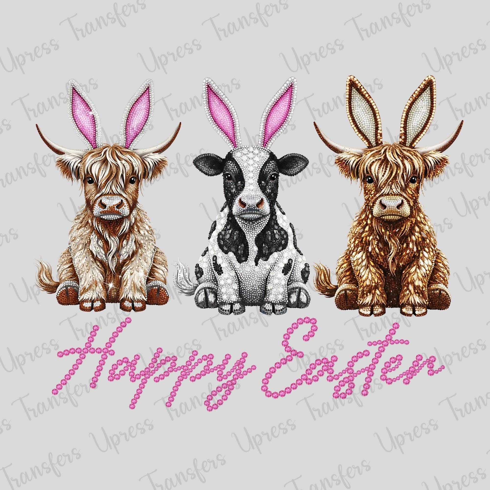 Rhinestone Cows Bunny Ears