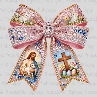 Rhinestone Easter Bow