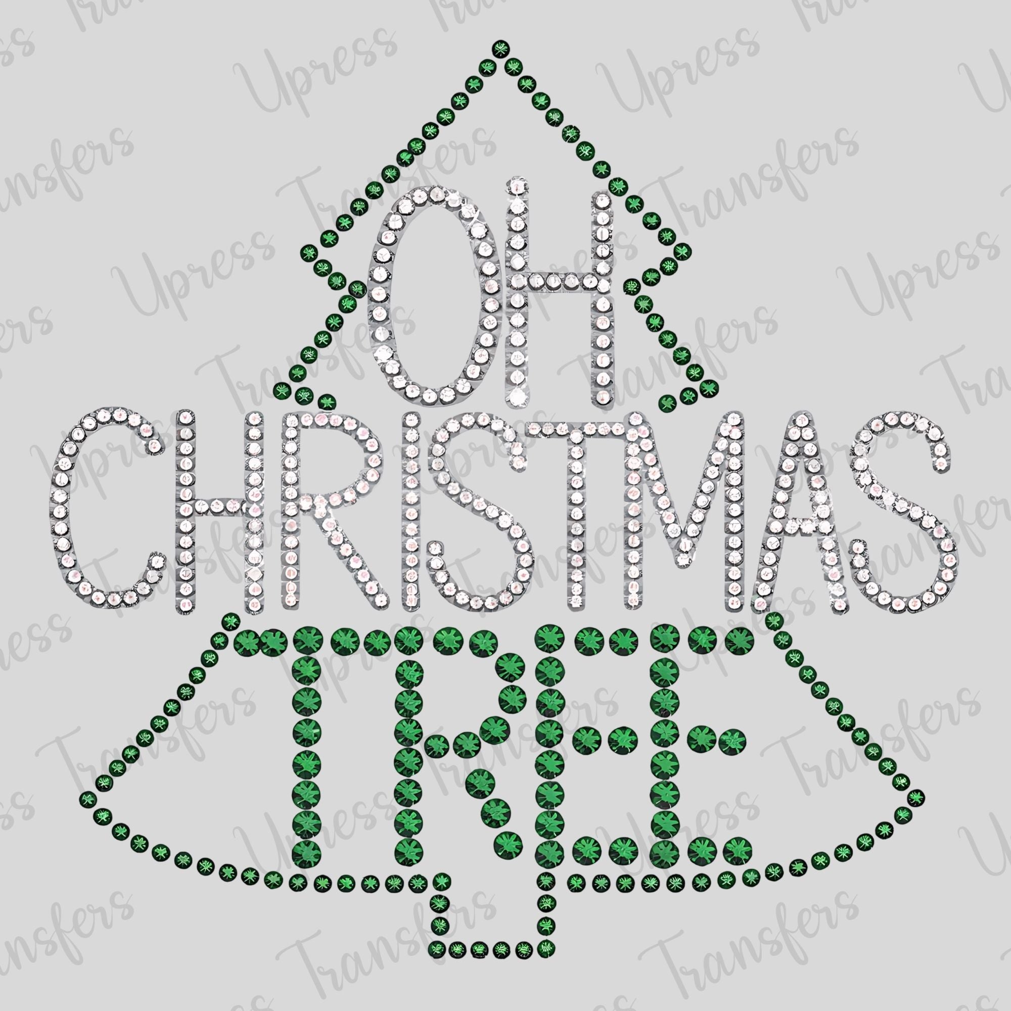 Rhinestone Lines Christmas Tree