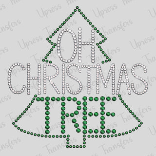 Rhinestone Lines Christmas Tree