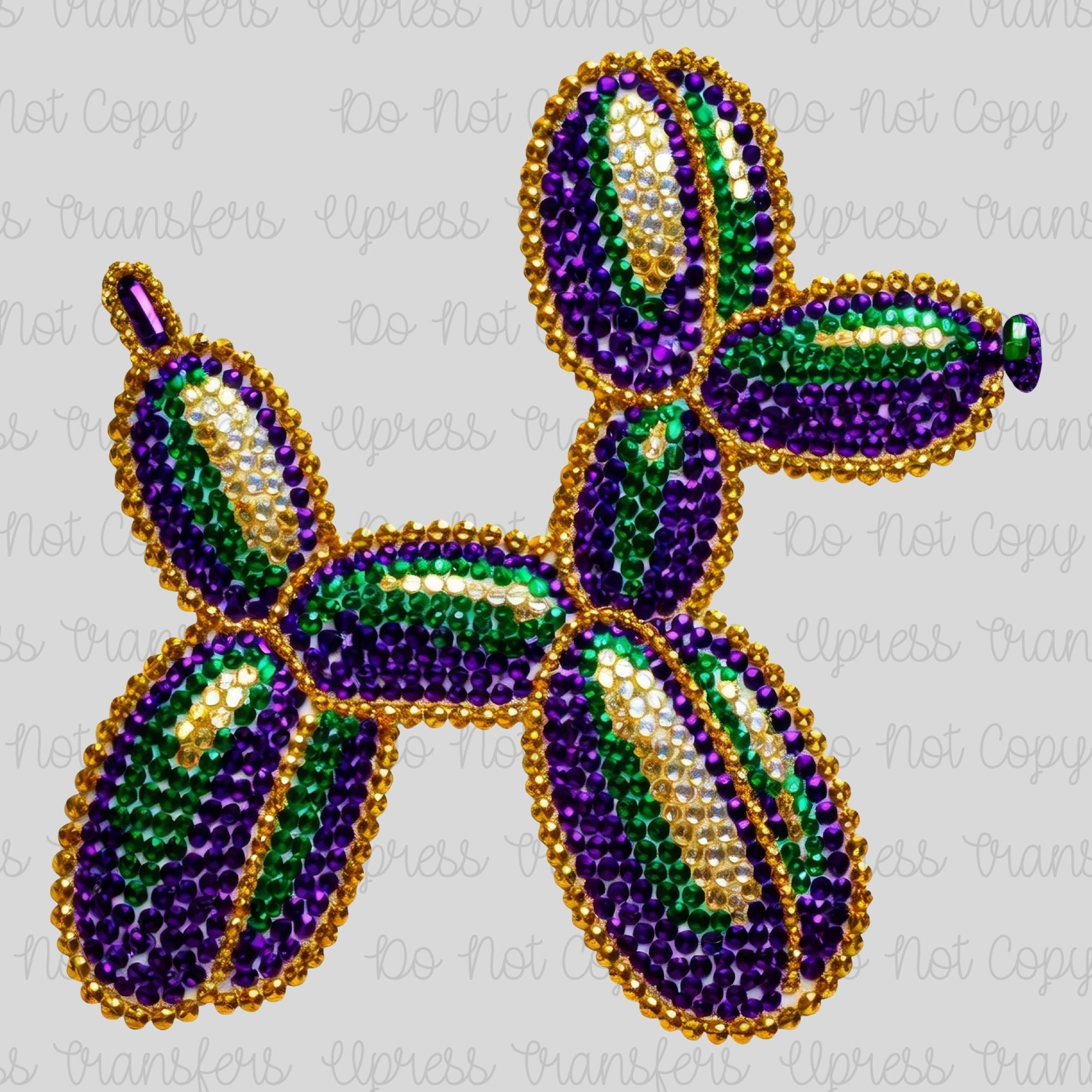 Rhinestone Mardi Dog