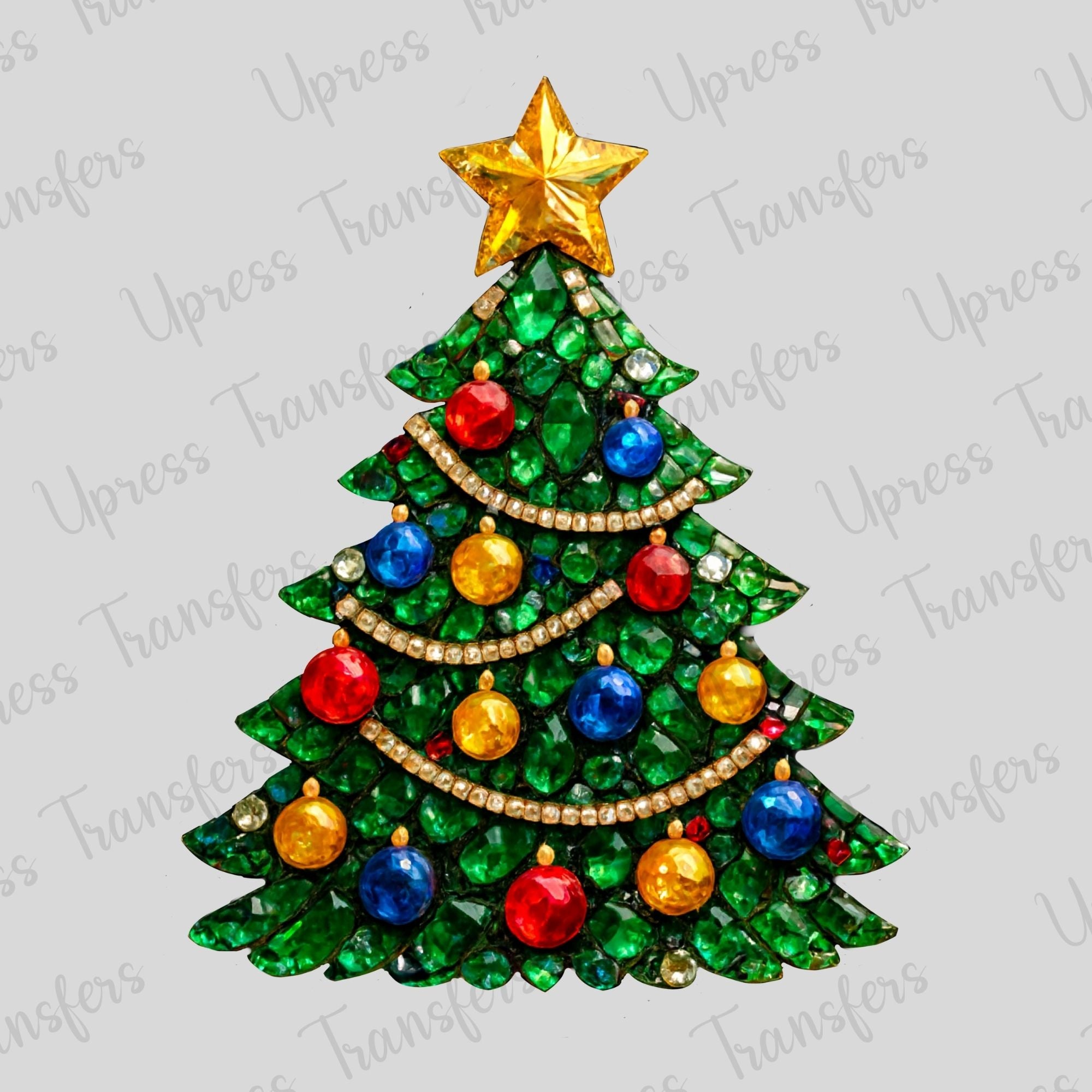 Rhinestone Tree Green
