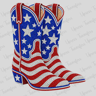 Rhinestone USA Boots