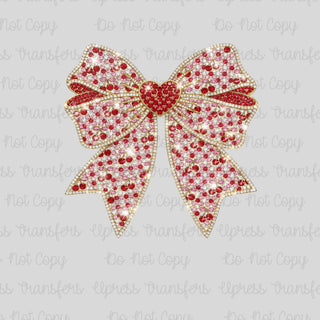 Rhinestone Valentine Bow