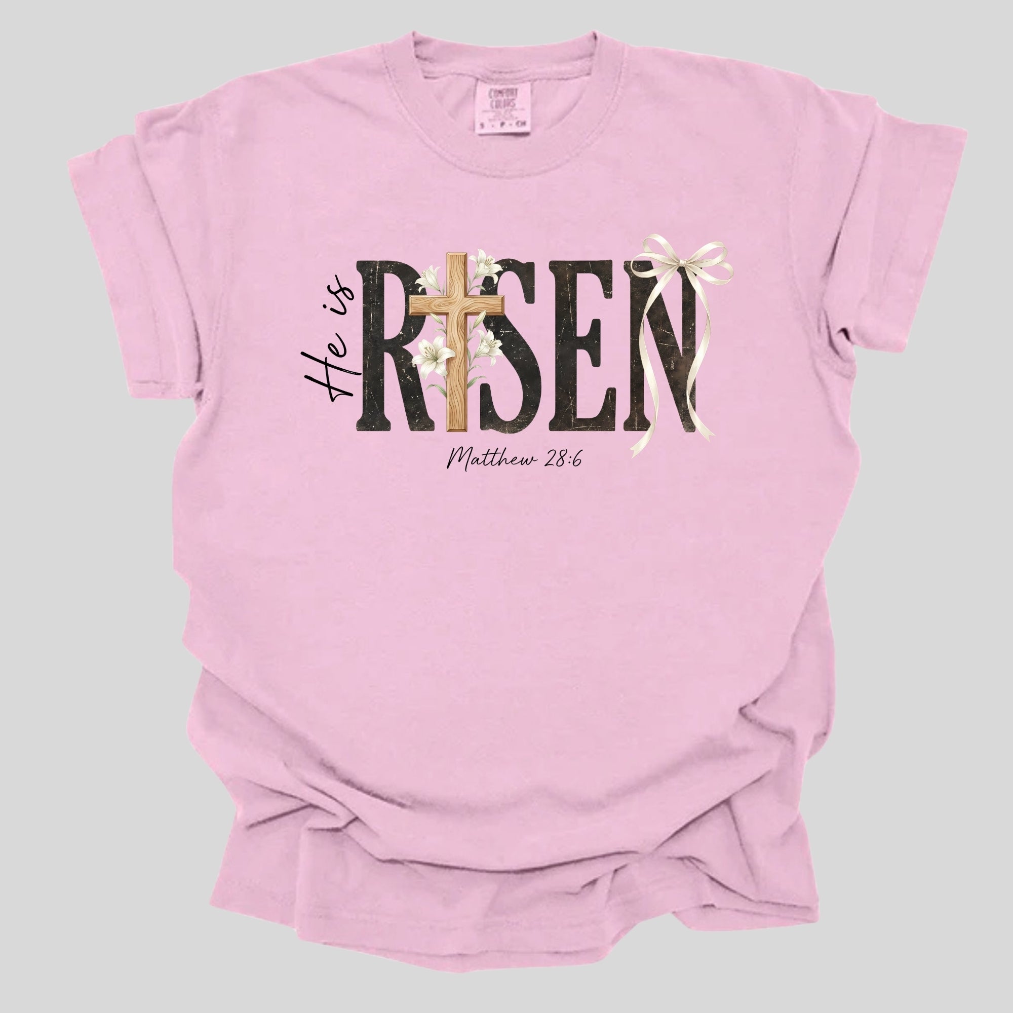 Risen Distressed Cross Easter