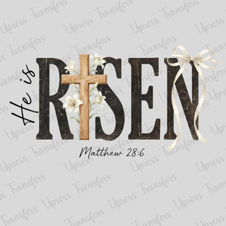Risen Distressed Cross Easter
