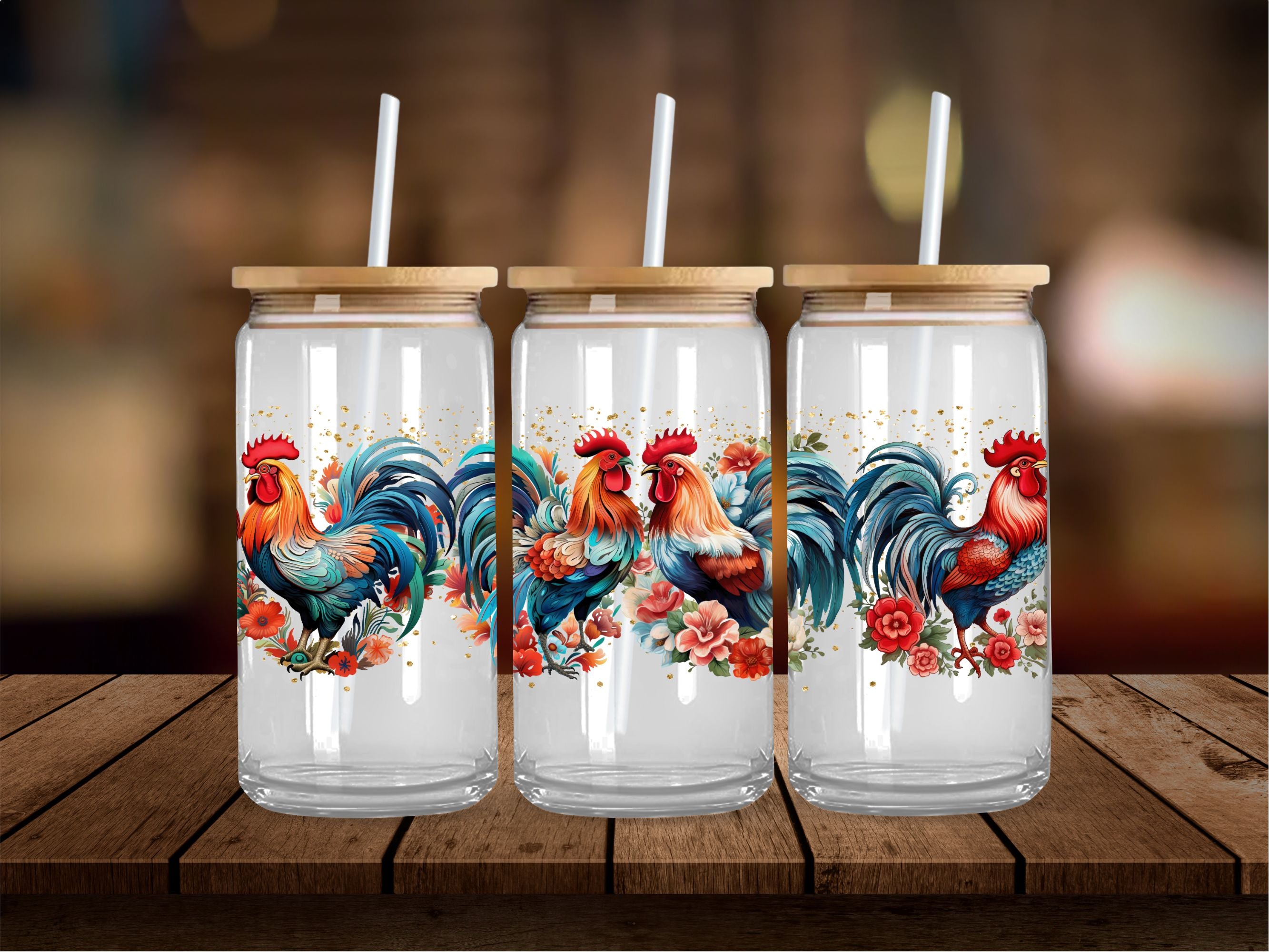 Rooster Vibrant 16 Oz Wrap