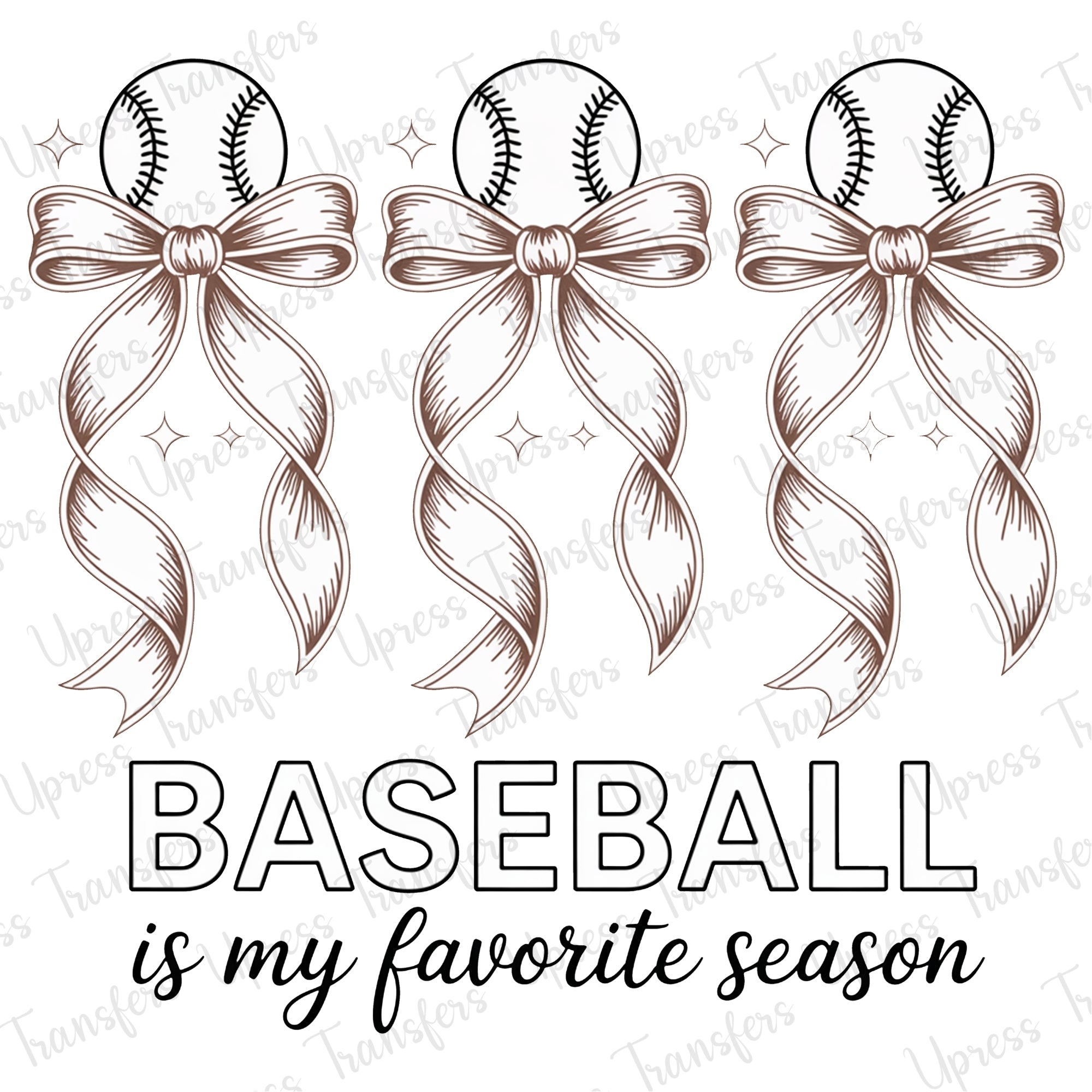 Rose Gold Bow With Baseball