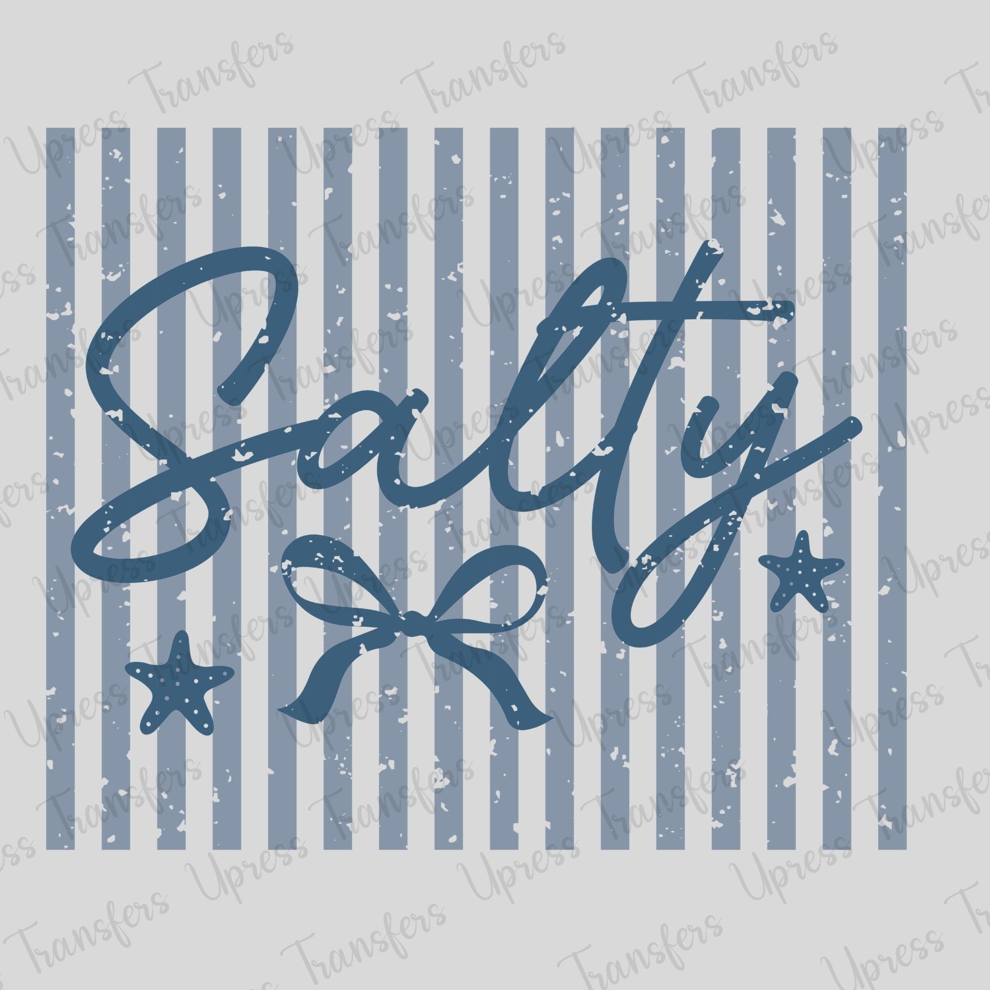 Salty Stripped Bow Blue