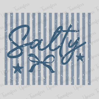 Salty Stripped Bow Blue