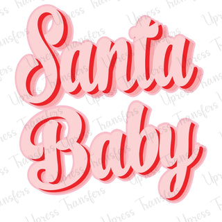 Santa Baby Pale Pink and Red