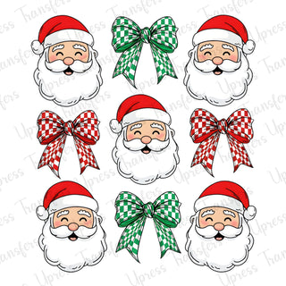 Santa Bows Coquette Checkered