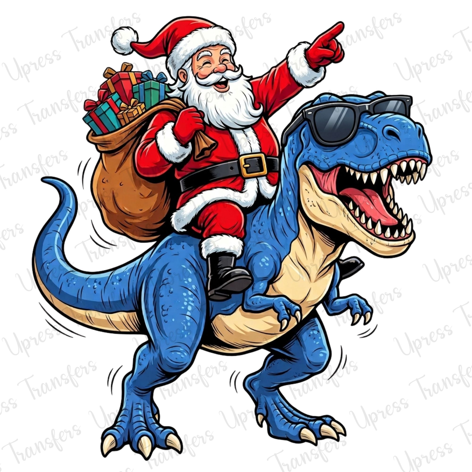 Santa Coming On A Dino