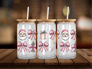 Santa Present Bows and Trees 16 Oz Wrap