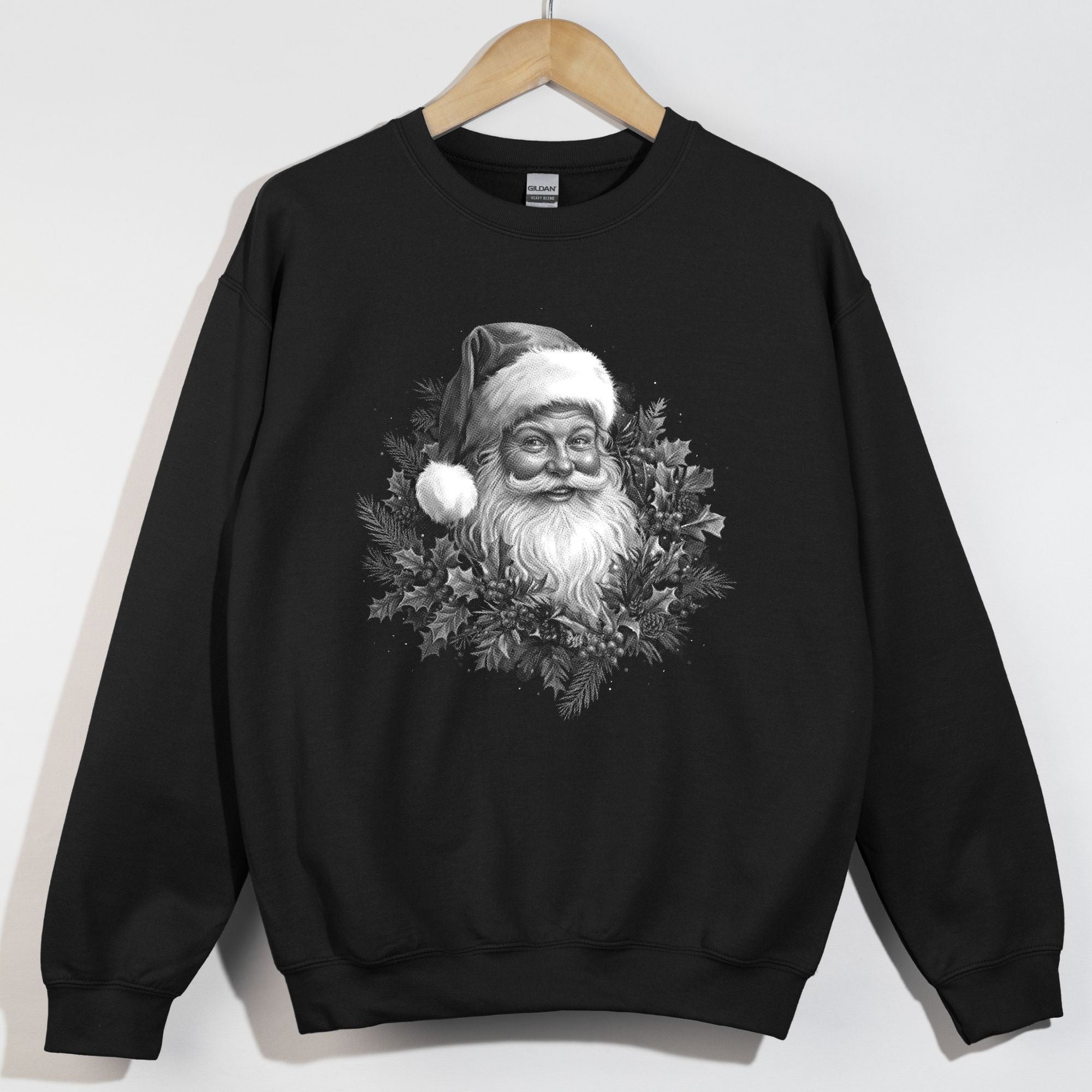 Santa Wreath Black Out