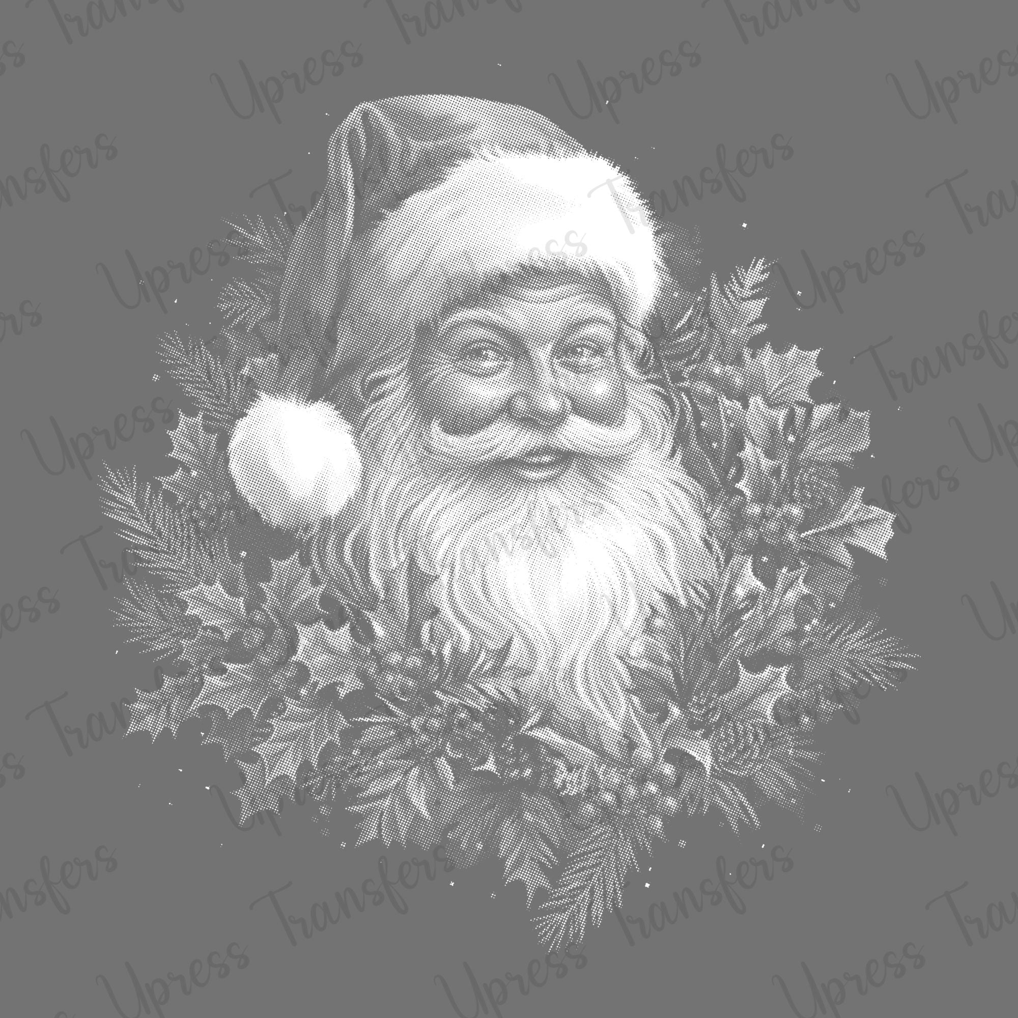 Santa Wreath Black Out