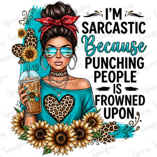 Sarcastic Bc Punching People frowned