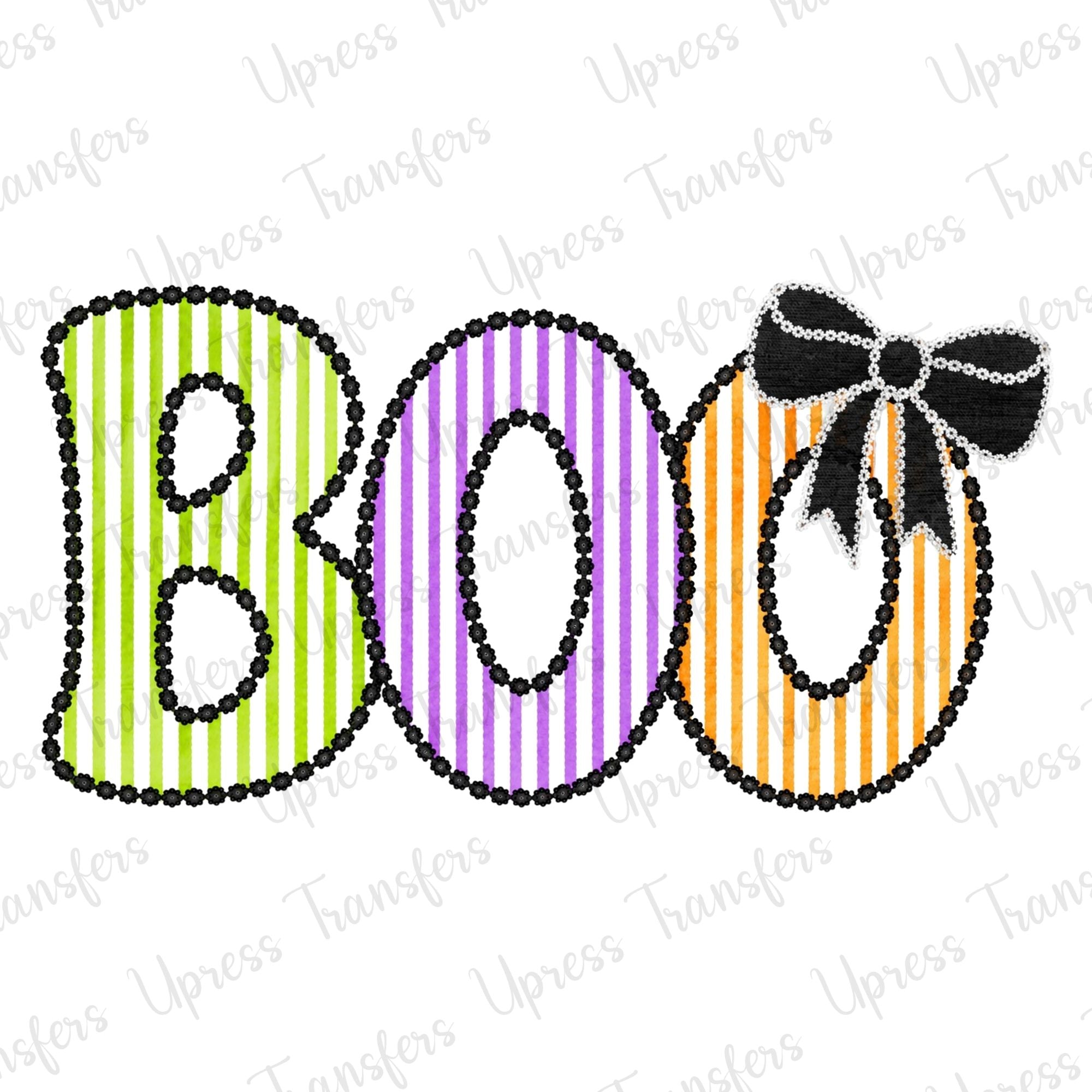 Scalloped Striped Boo