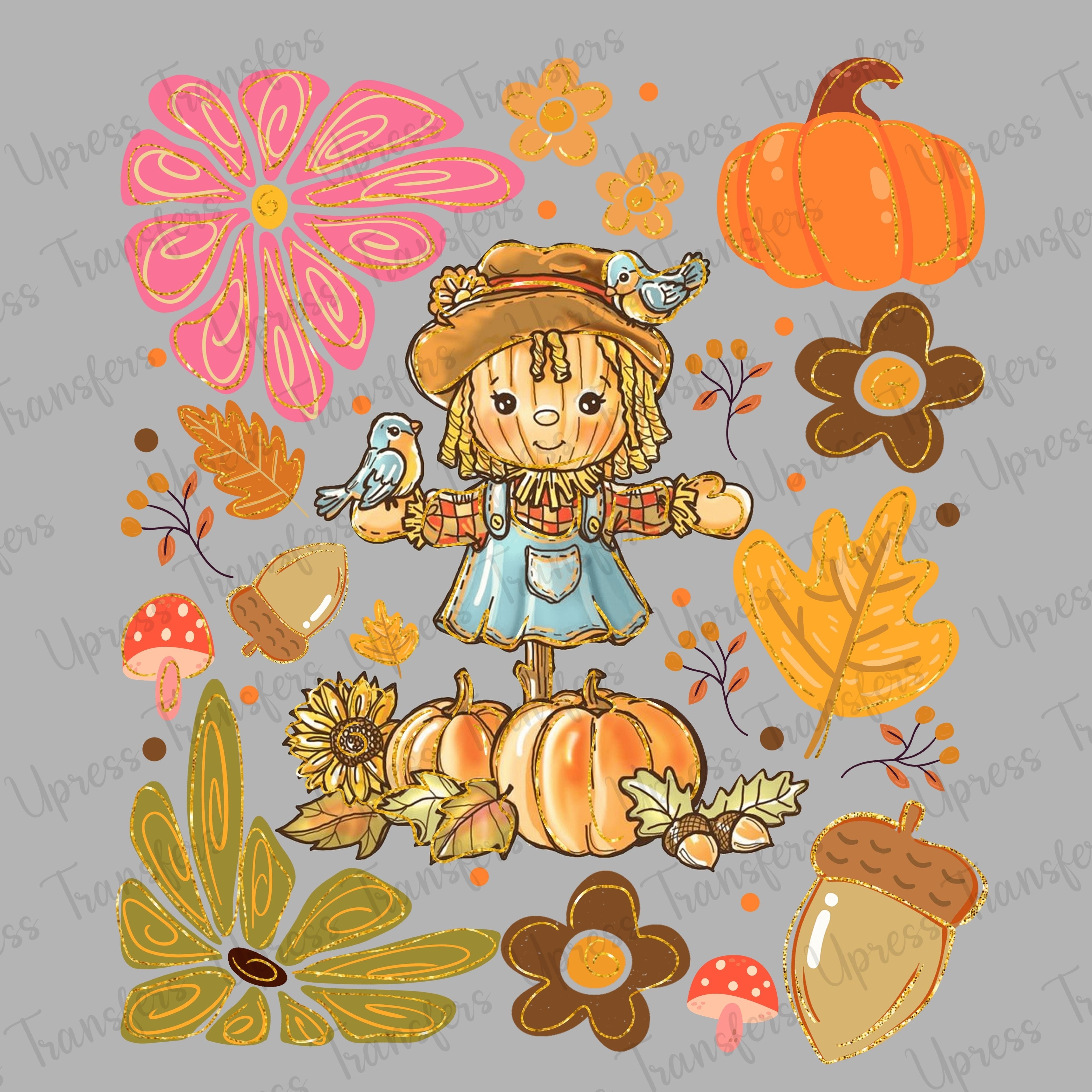 Scarecrow And Birds