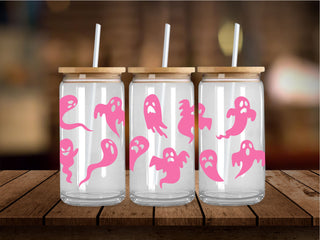 Scary Pink Ghosts 16 Oz Wrap