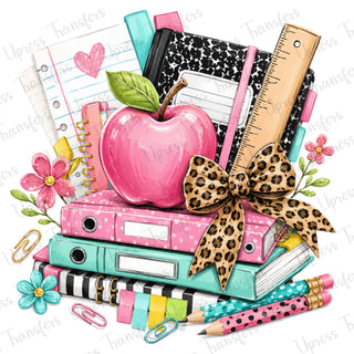 School Book Apple Ready