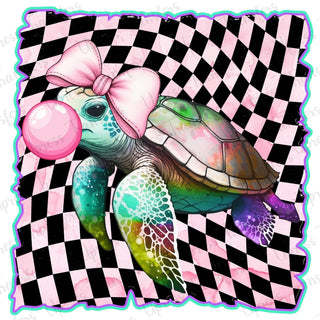 Sea Turtle Blowing Gum