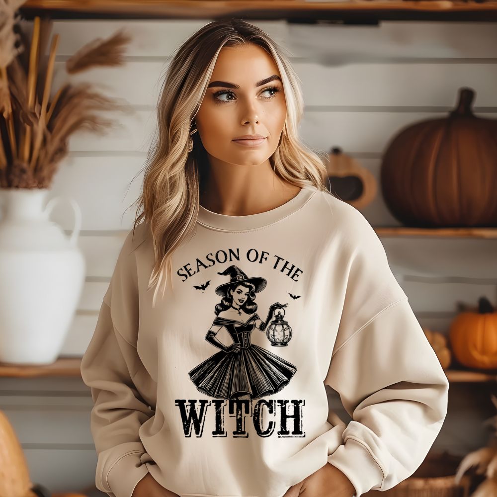 Season Of The Witch Black Distressed