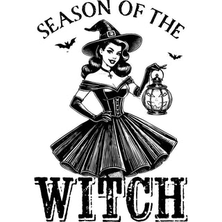 Season Of The Witch Black Distressed