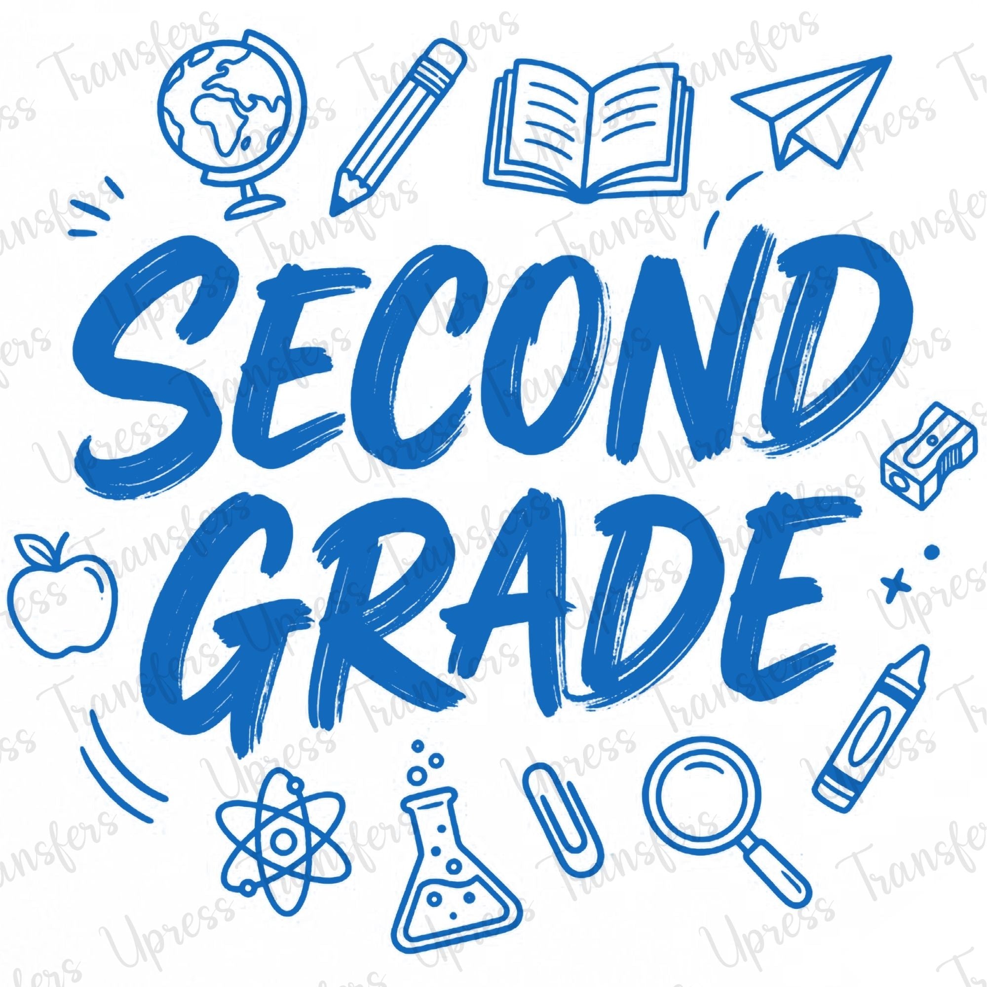 Second Grade Blue Doodle