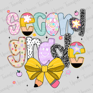 Second Grade Doodle Pencil Bow