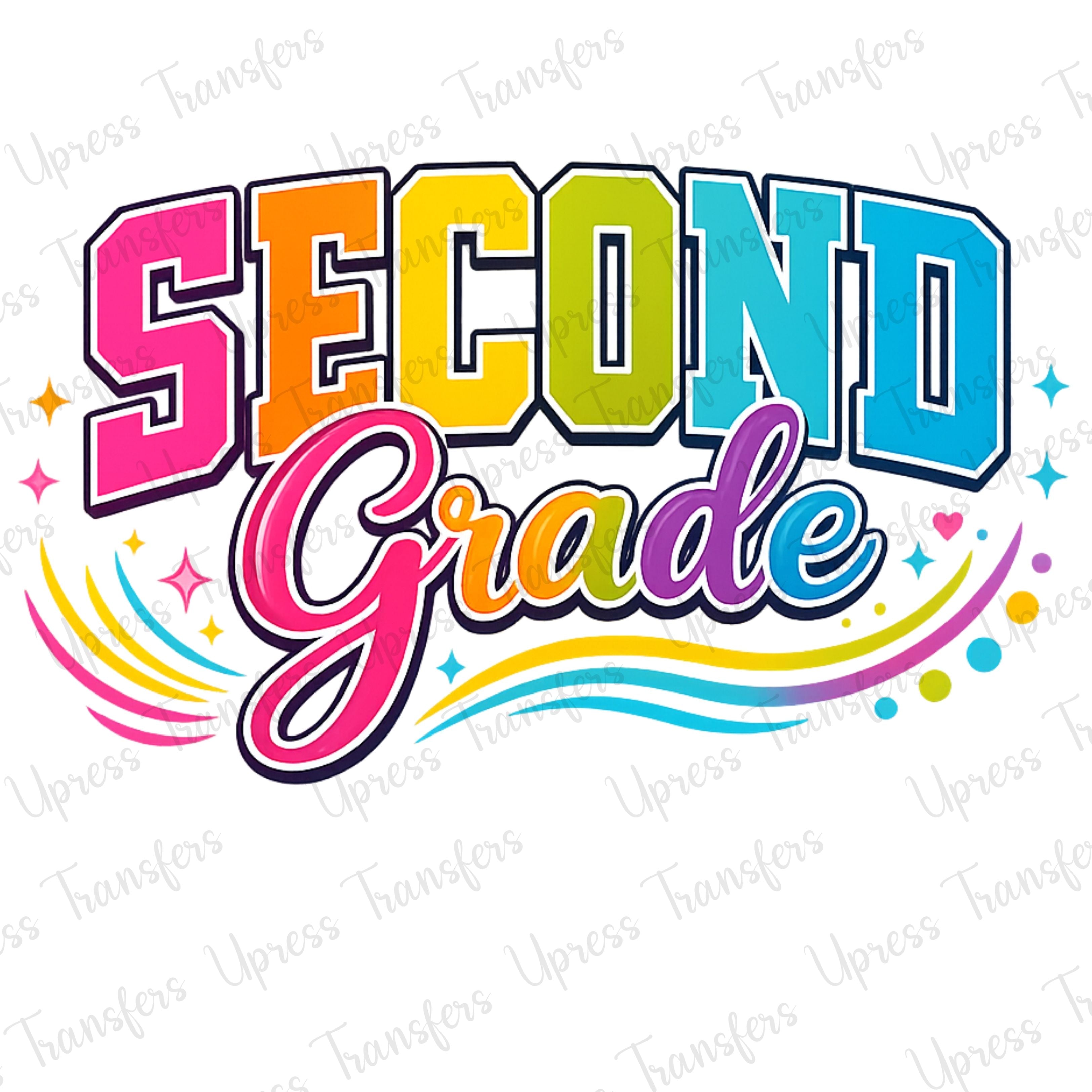 Second Grade Neon Letters