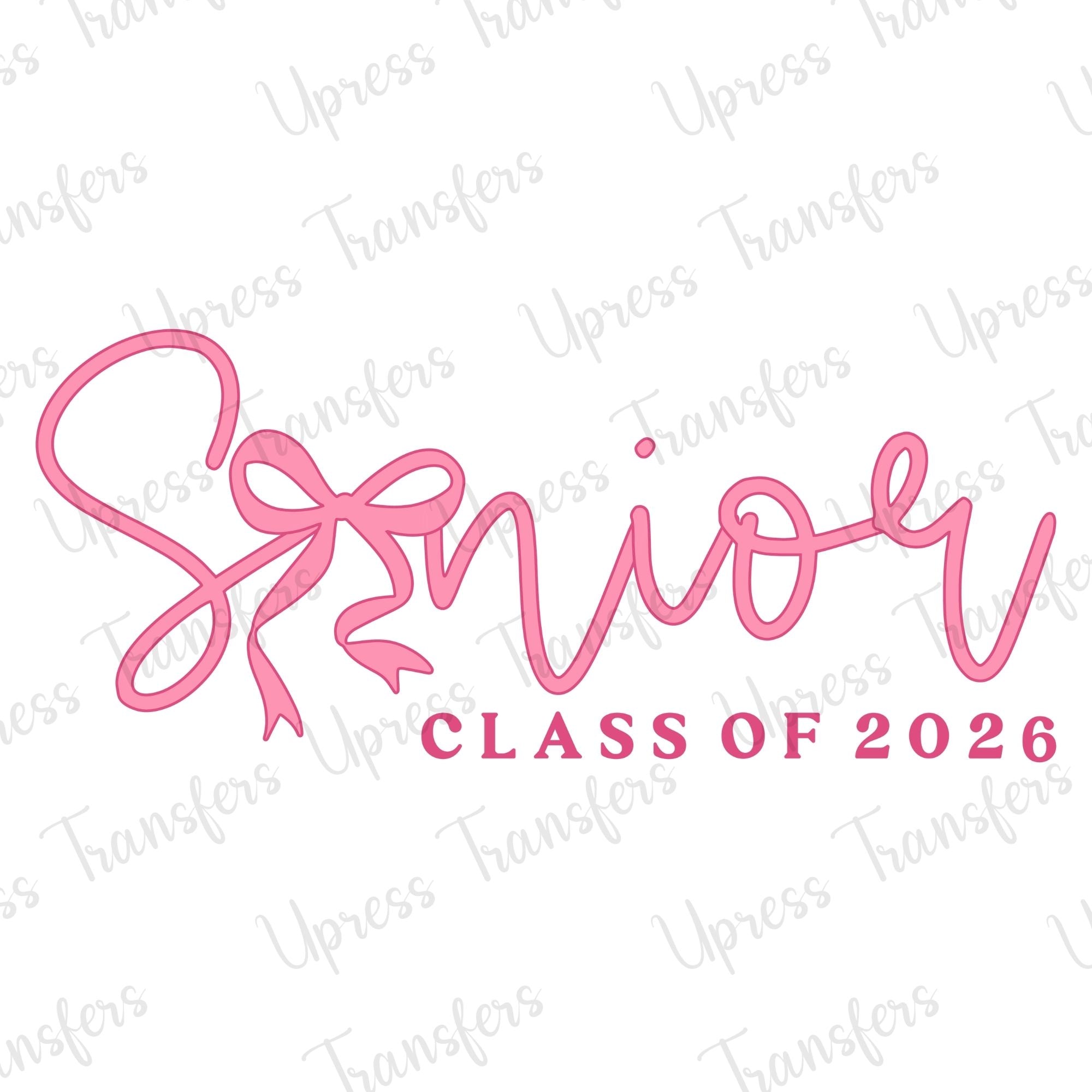 Senior Pink Script Class Of 2026