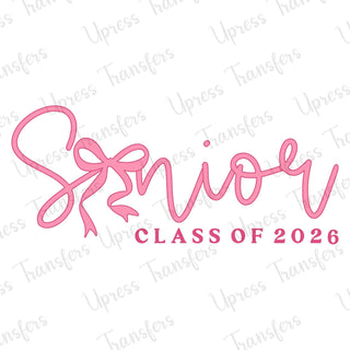 Senior Pink Script Class Of 2026