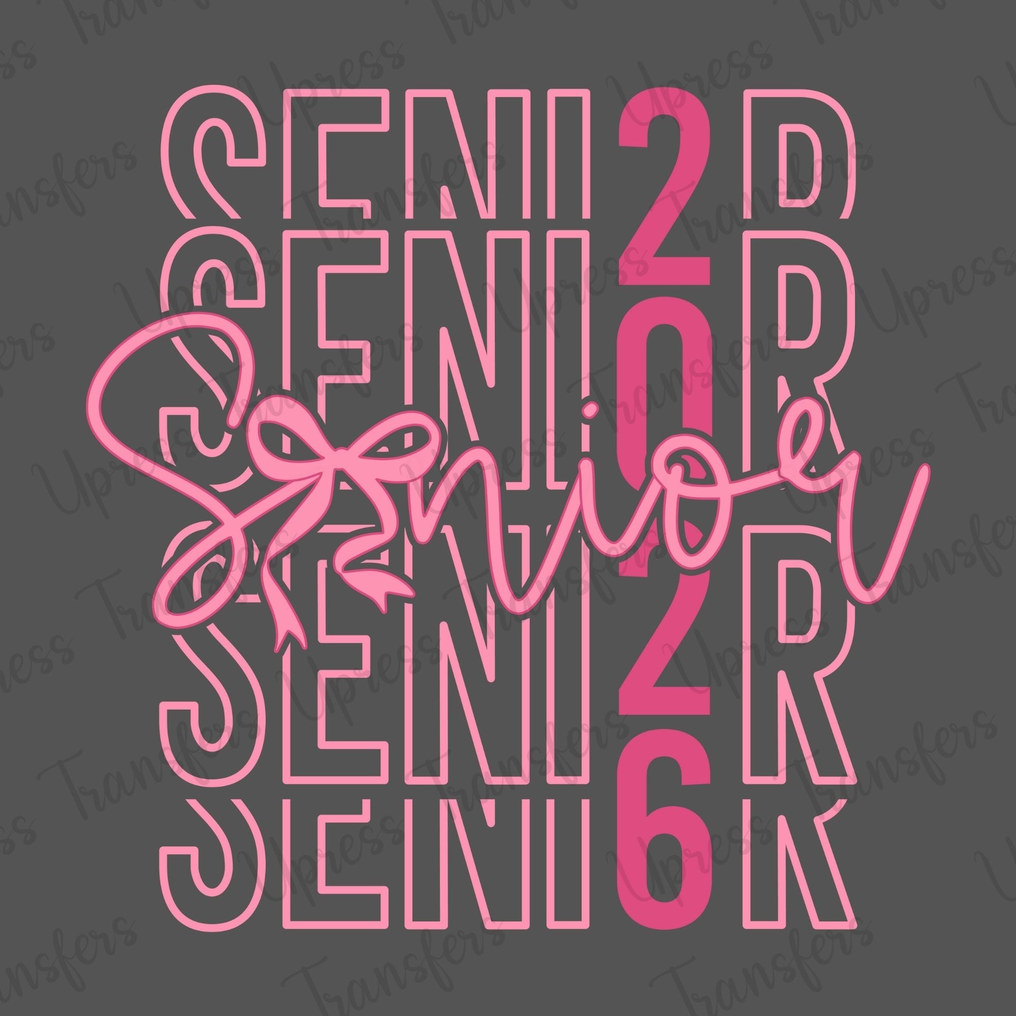Senior x4 Pink Script