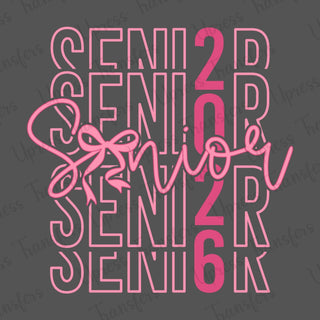Senior x4 Pink Script
