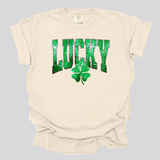 Sequin Lucky Pink Outline