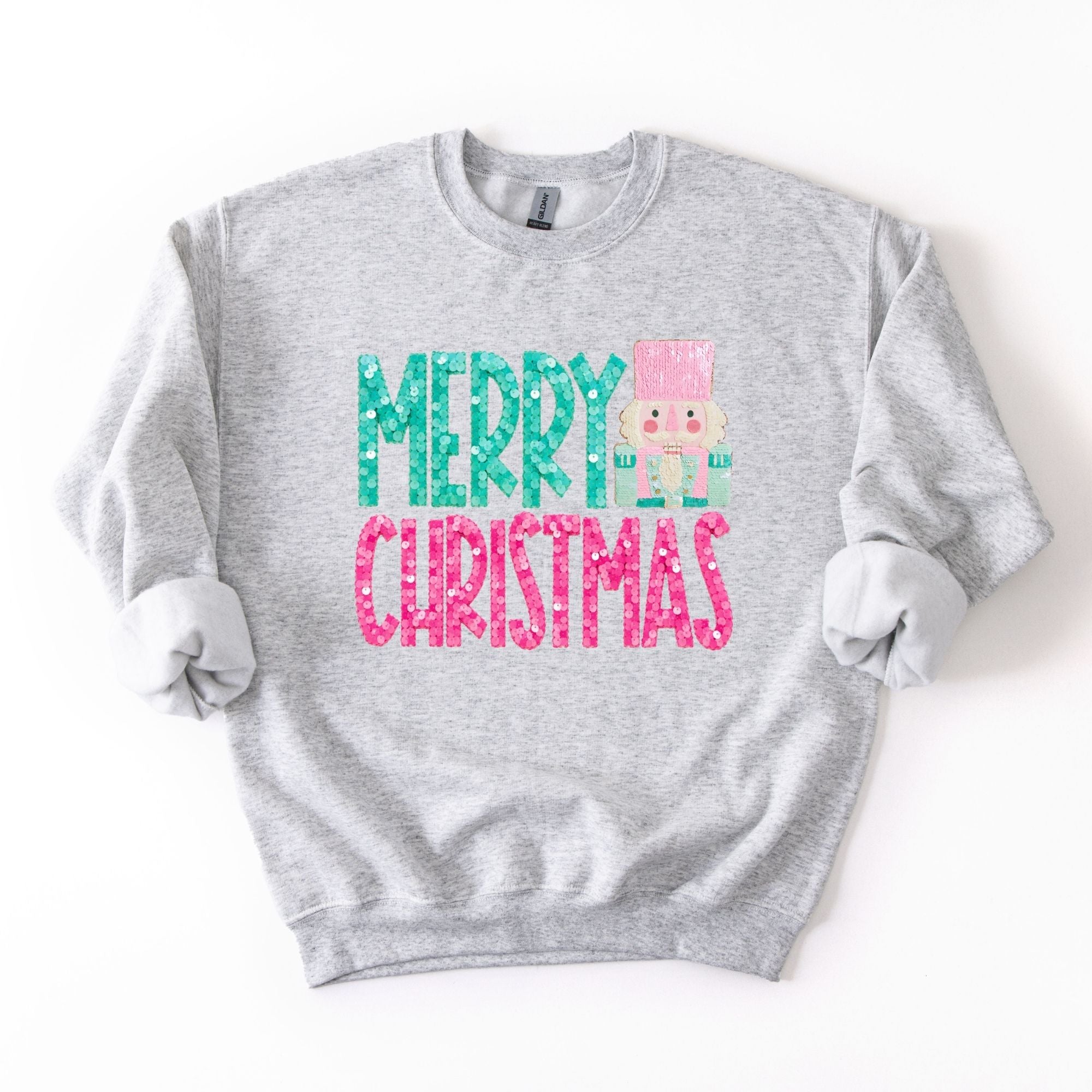 Sequin Merry Christmas Pastel