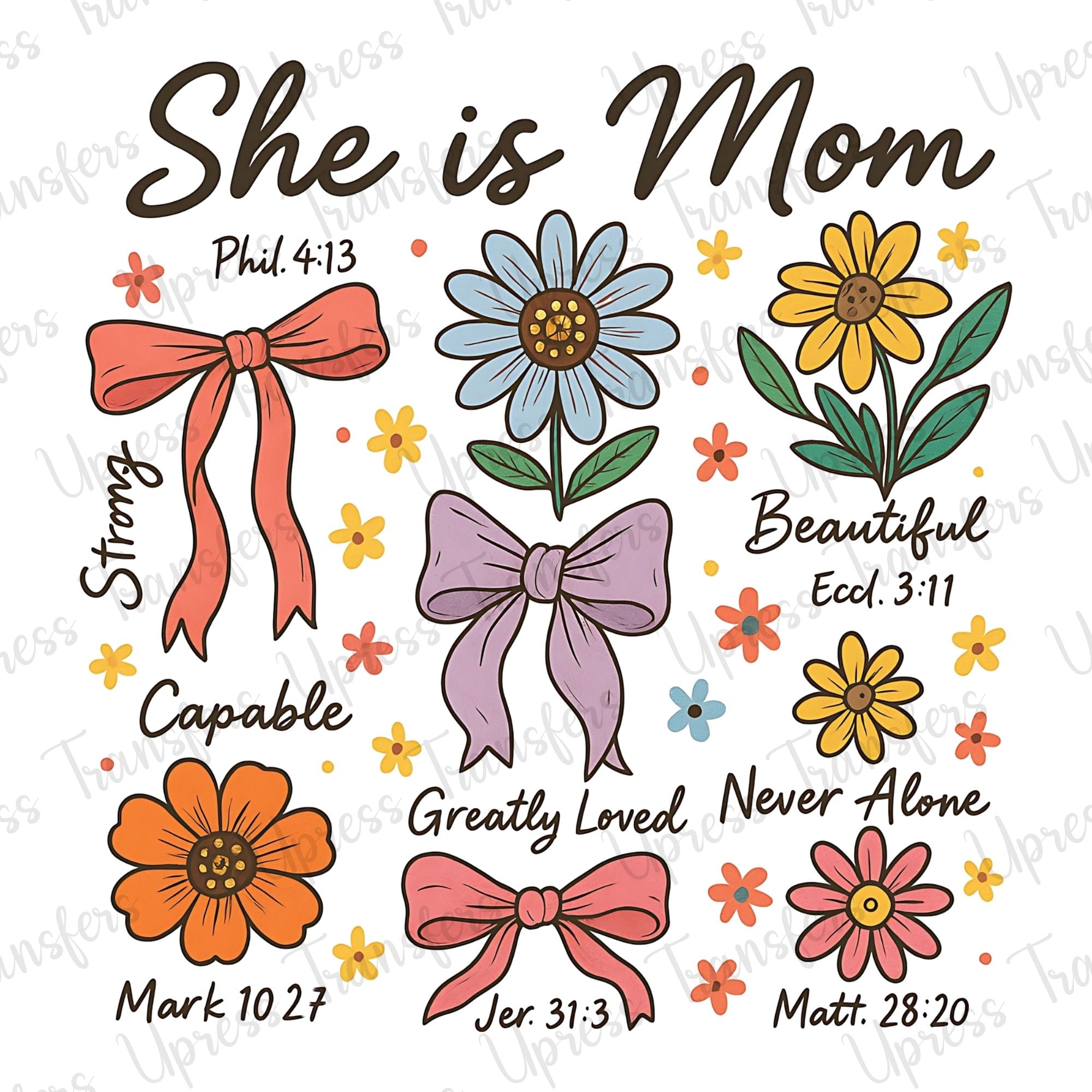 She Is Mom Flowers And Bows