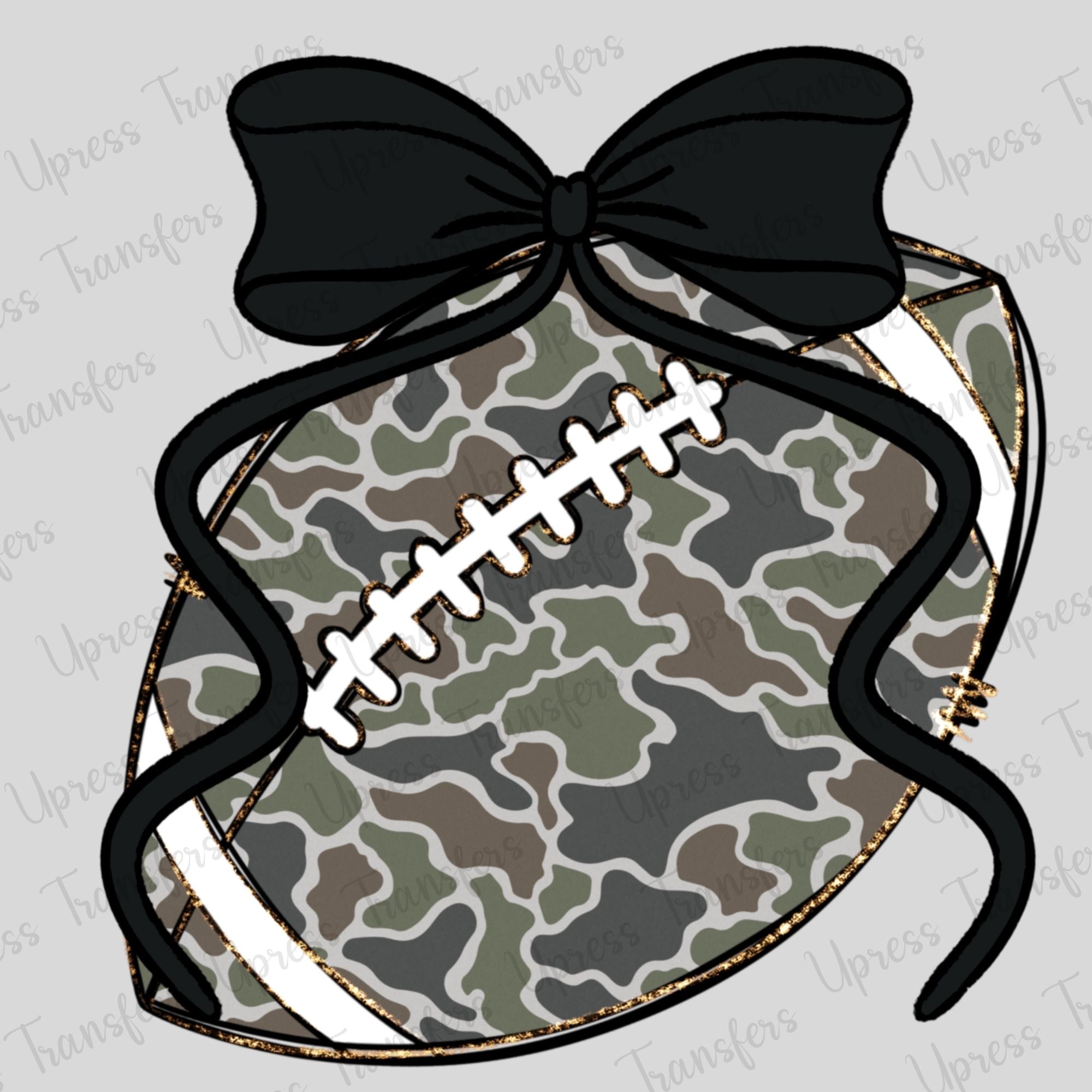 Simple Camo Football With Bow