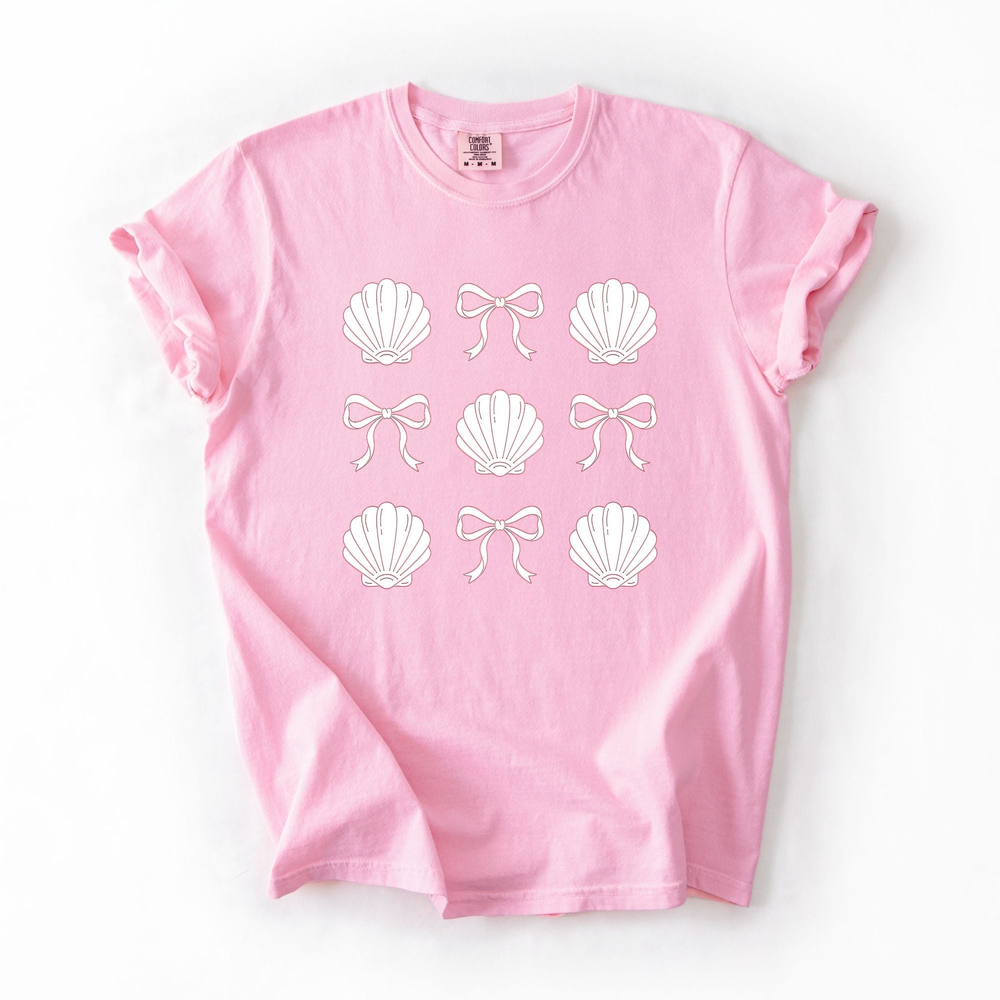 Simple Pink Outline Shell Coquette