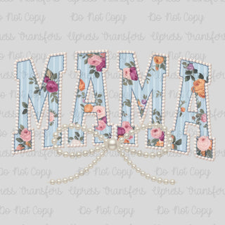 Simple Striped Floral Mama Pearls