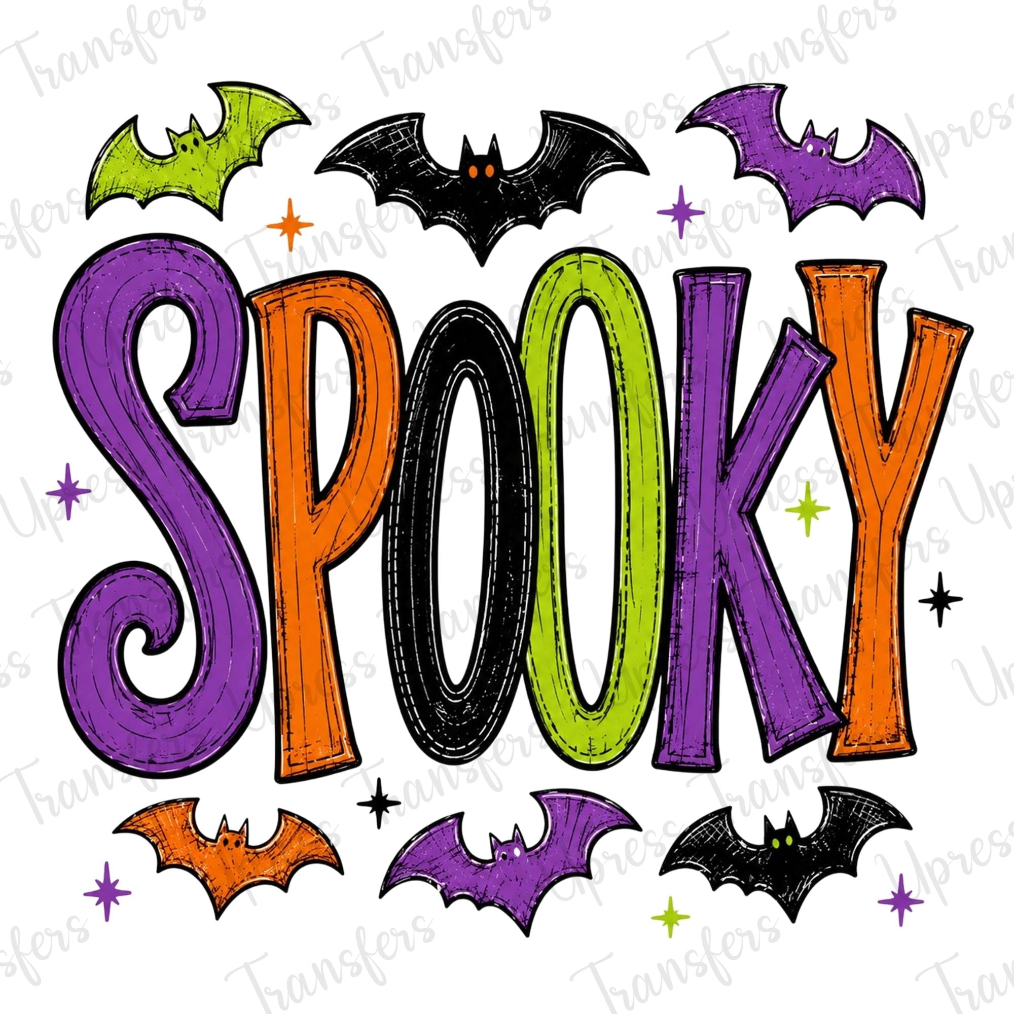 Simple Trendy Spooky Bats