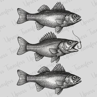 Sketched Fish Trio