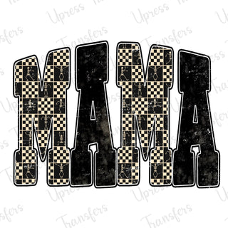 Skull Checkered Patterned Mama
