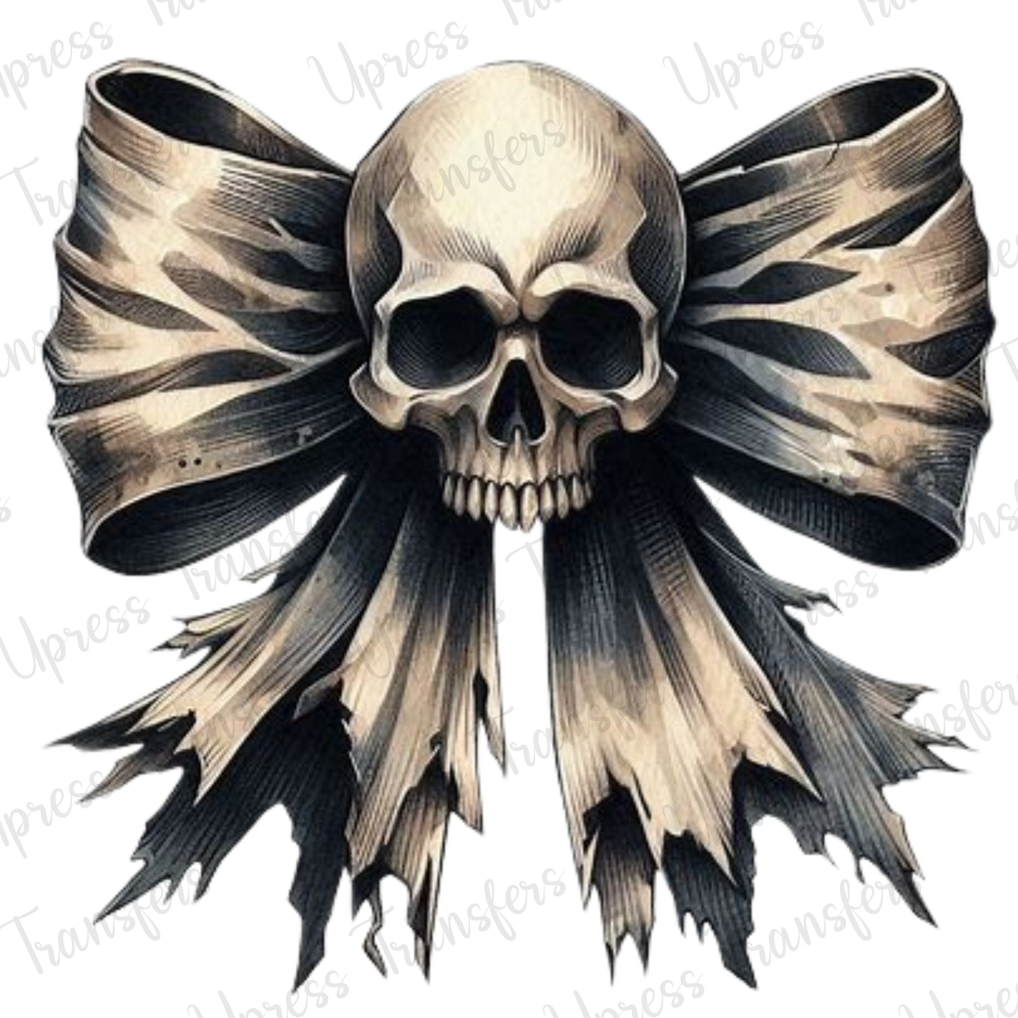 Skull Distressed Bow