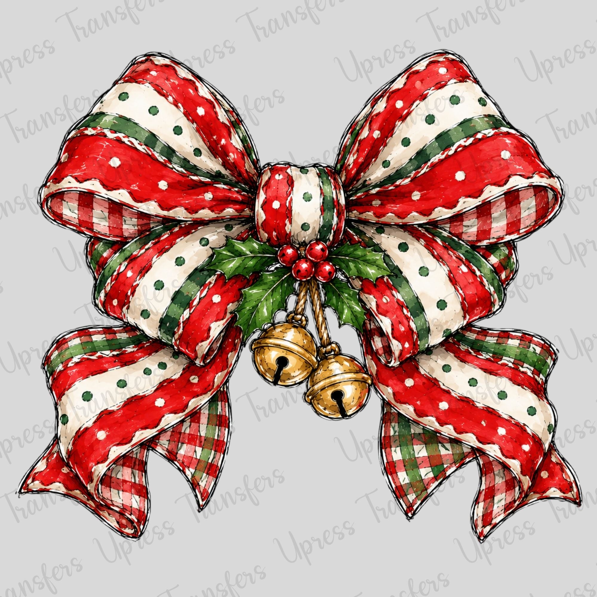 Small Dots Christmas Bow