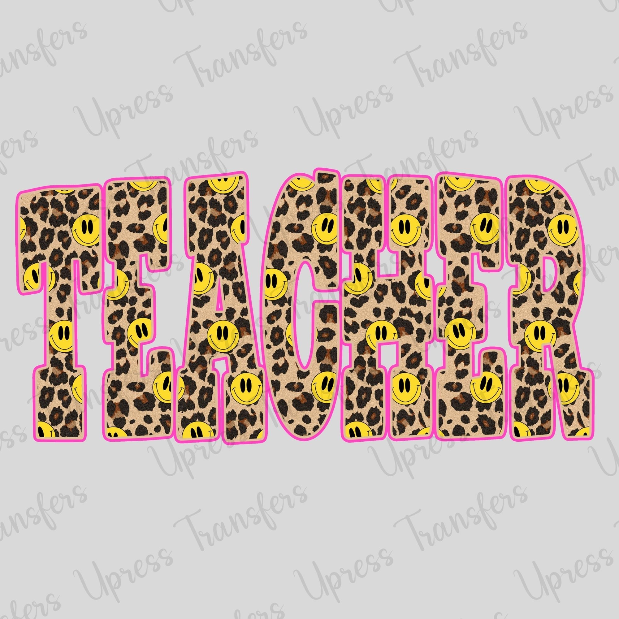 Smiley Cheetah Print Teacher