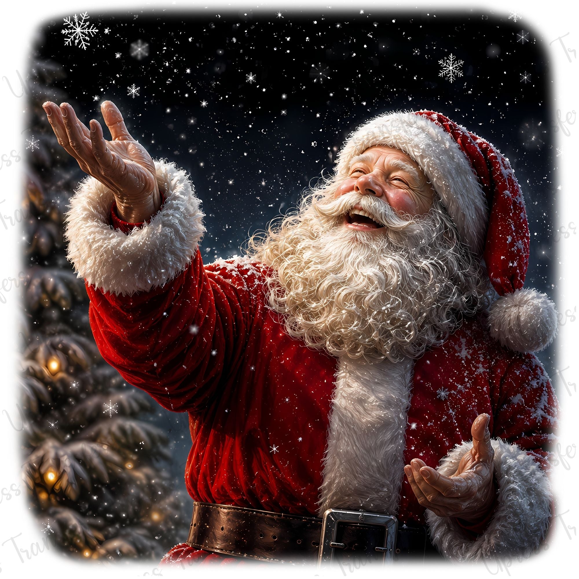 Smiling Santa Snow Flake